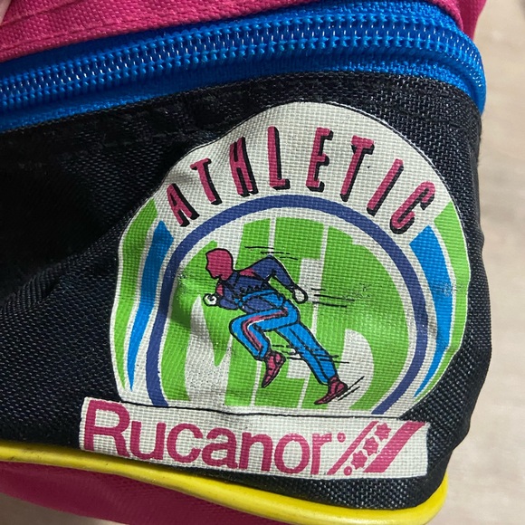 Vintage Retro 90’s Rucanor Athletic Colourful Fanny Pak / Pack - Picture 4 of 9